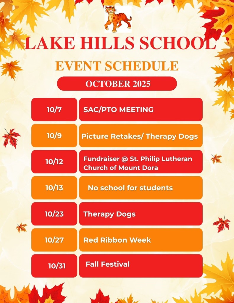October 2025 Events Schedule