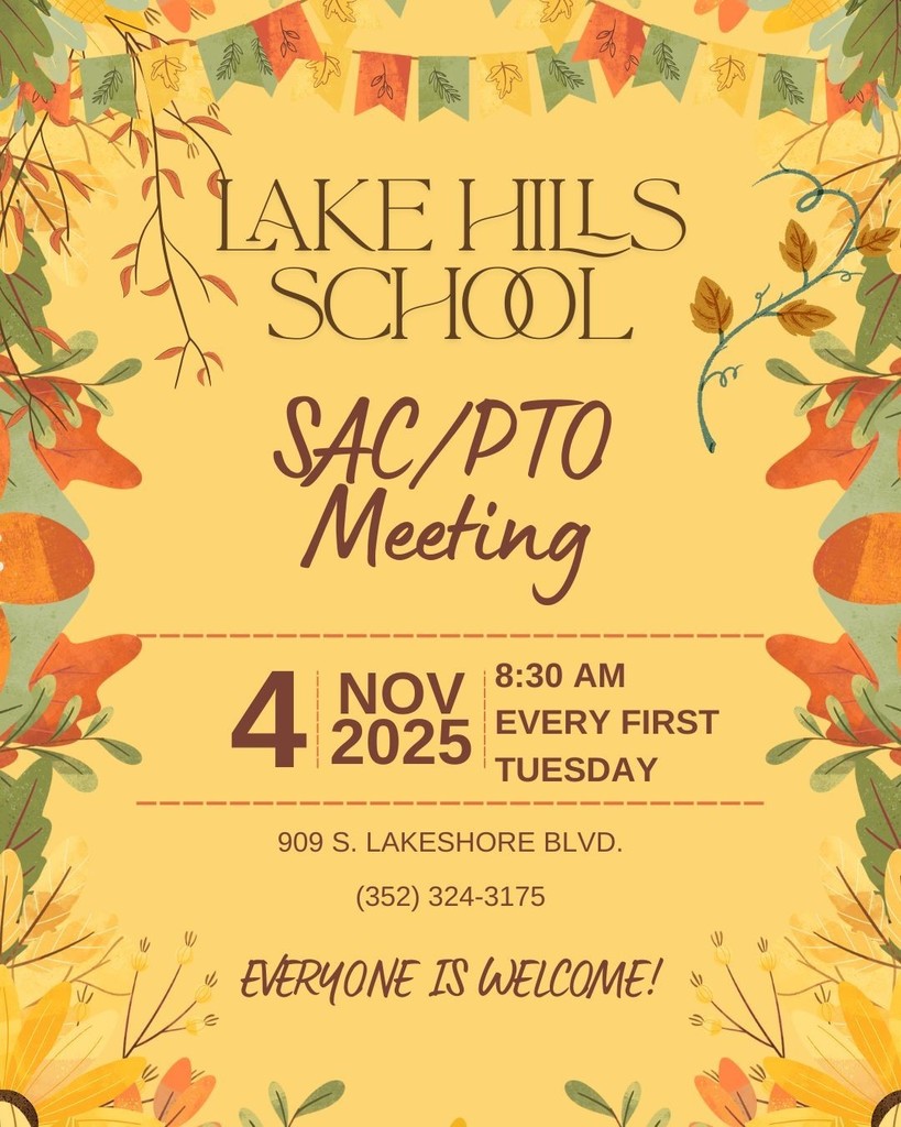 November SAC/PTO Meeting November 4th
