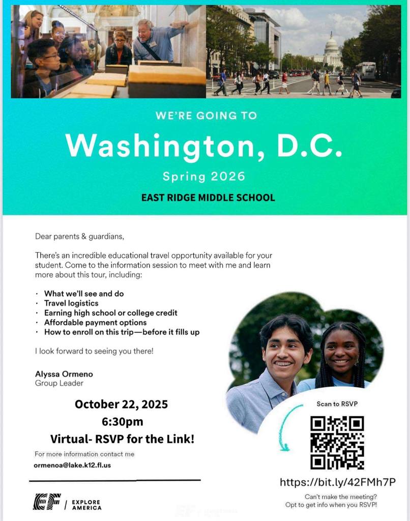 Washington DC information flyer