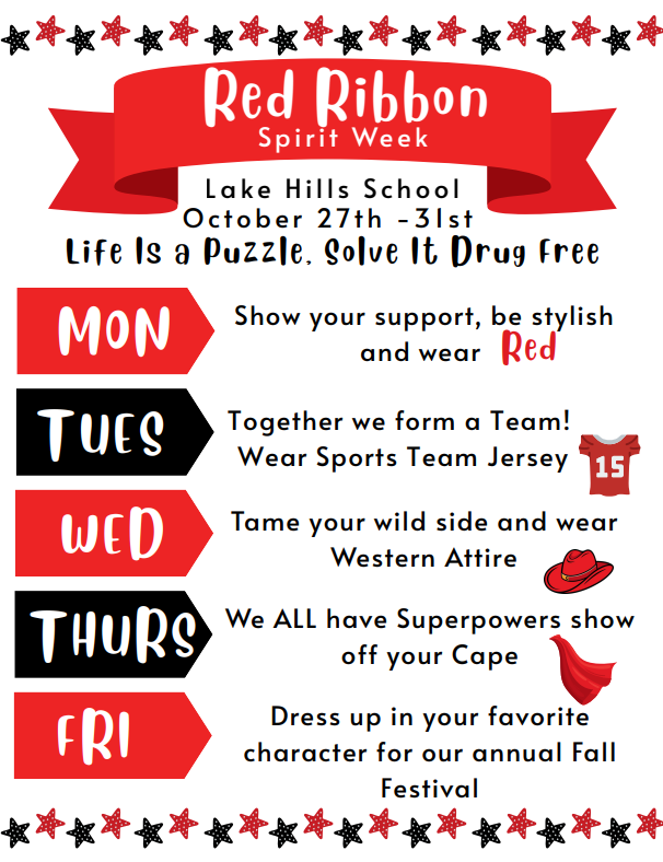 Red Ribbon Week Spirit Week