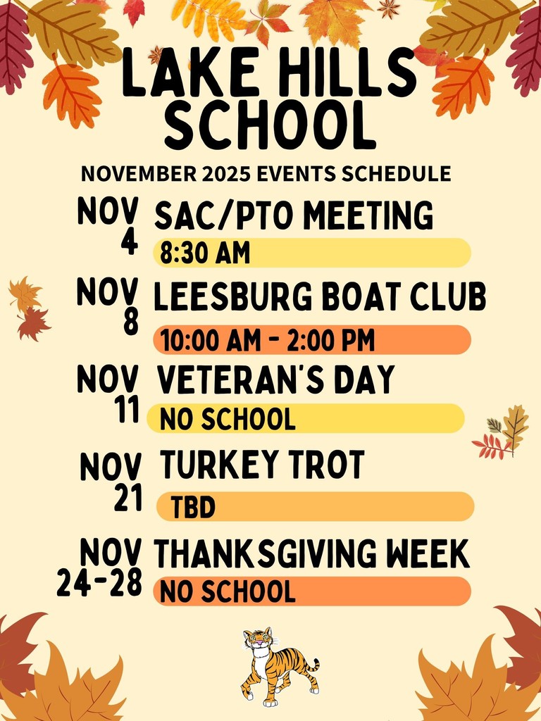 November Calendar of Events