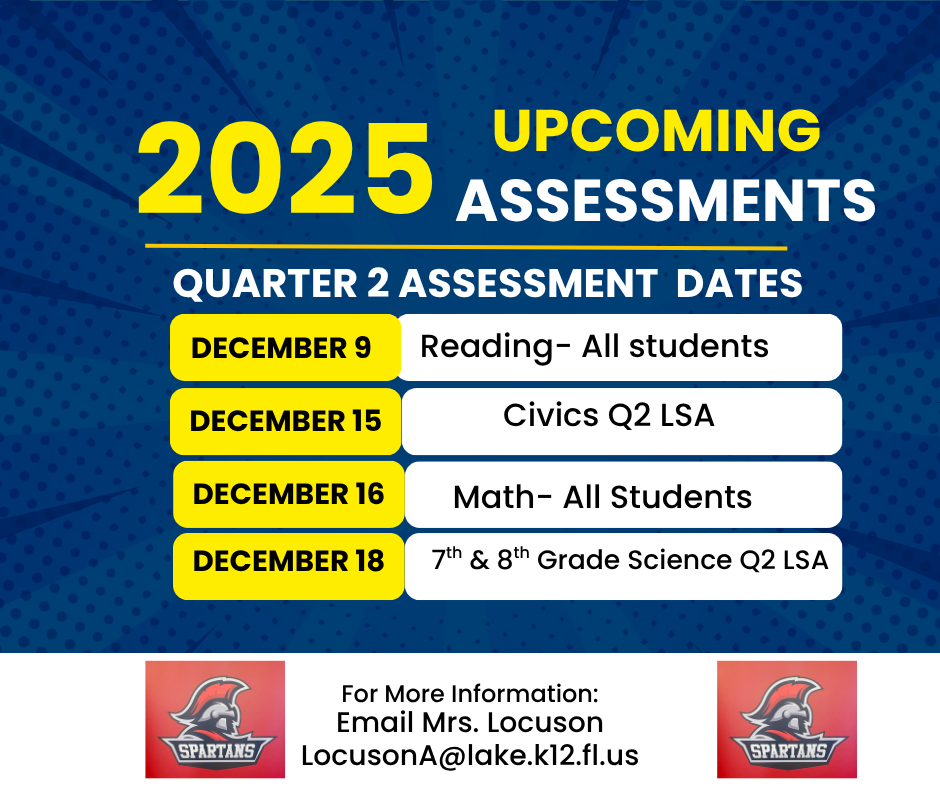 2025 Quarter 2 Testing Dates