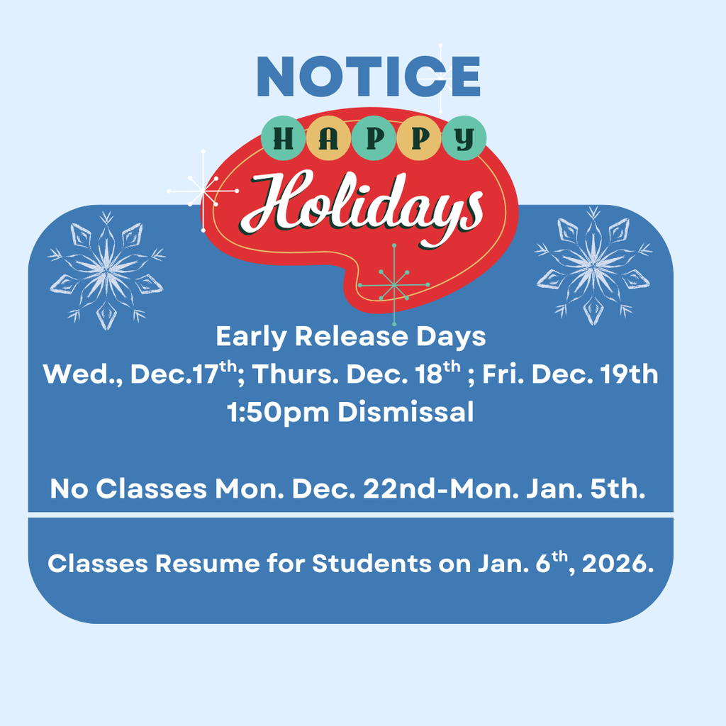 Notice winter break