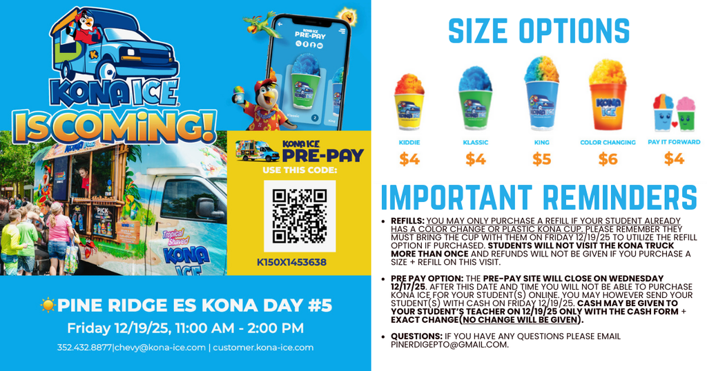 Kona is coming to PRE 12/19/25