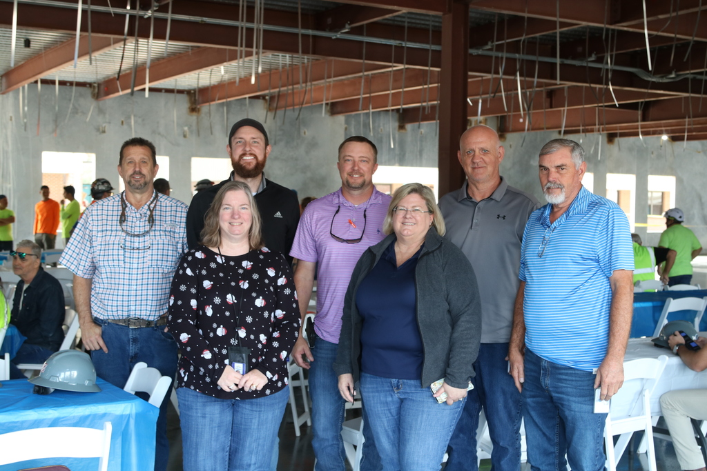 Facilities team poses on site at Beverly Shores elementary school 