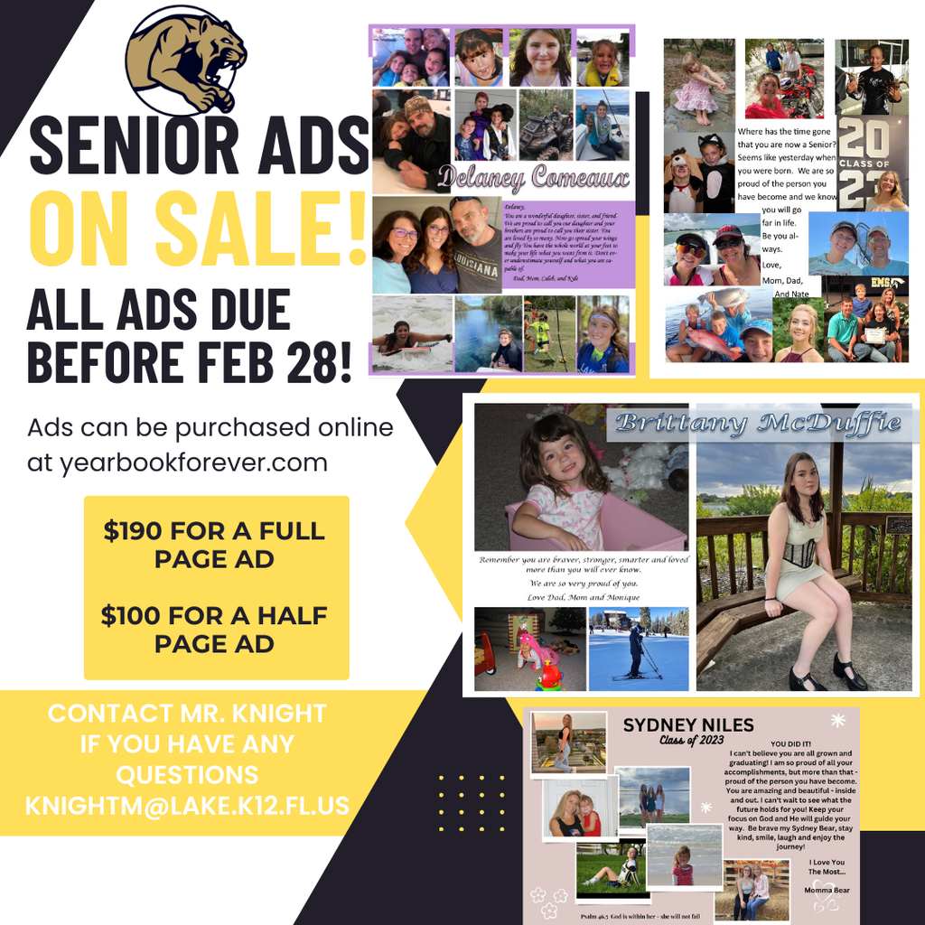 Senior ads on sale now!