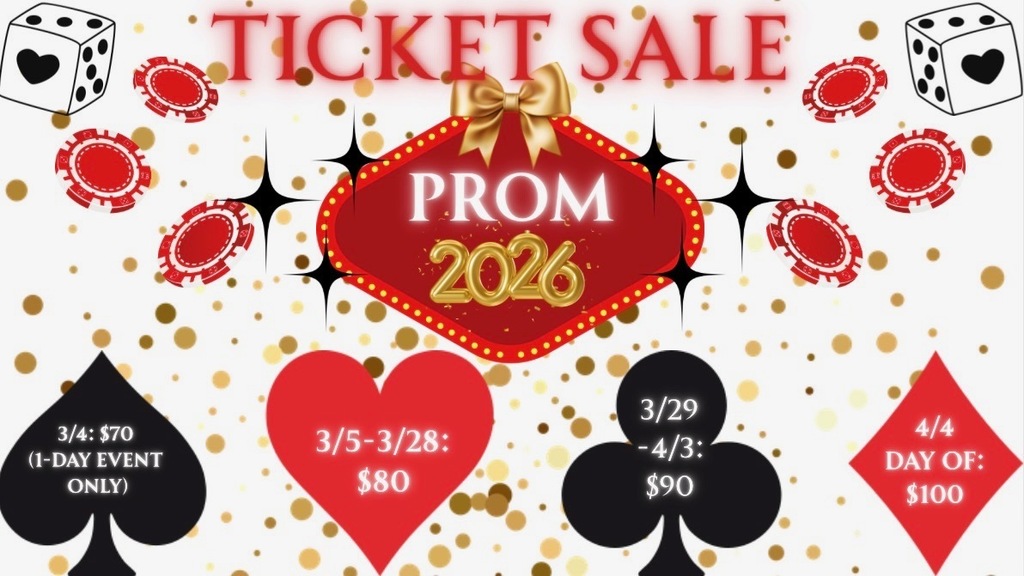 UHS Prom Ticket information.