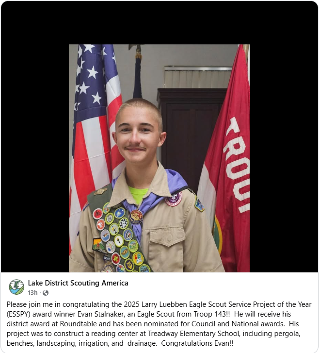 E. Stalnaker Scouting Award