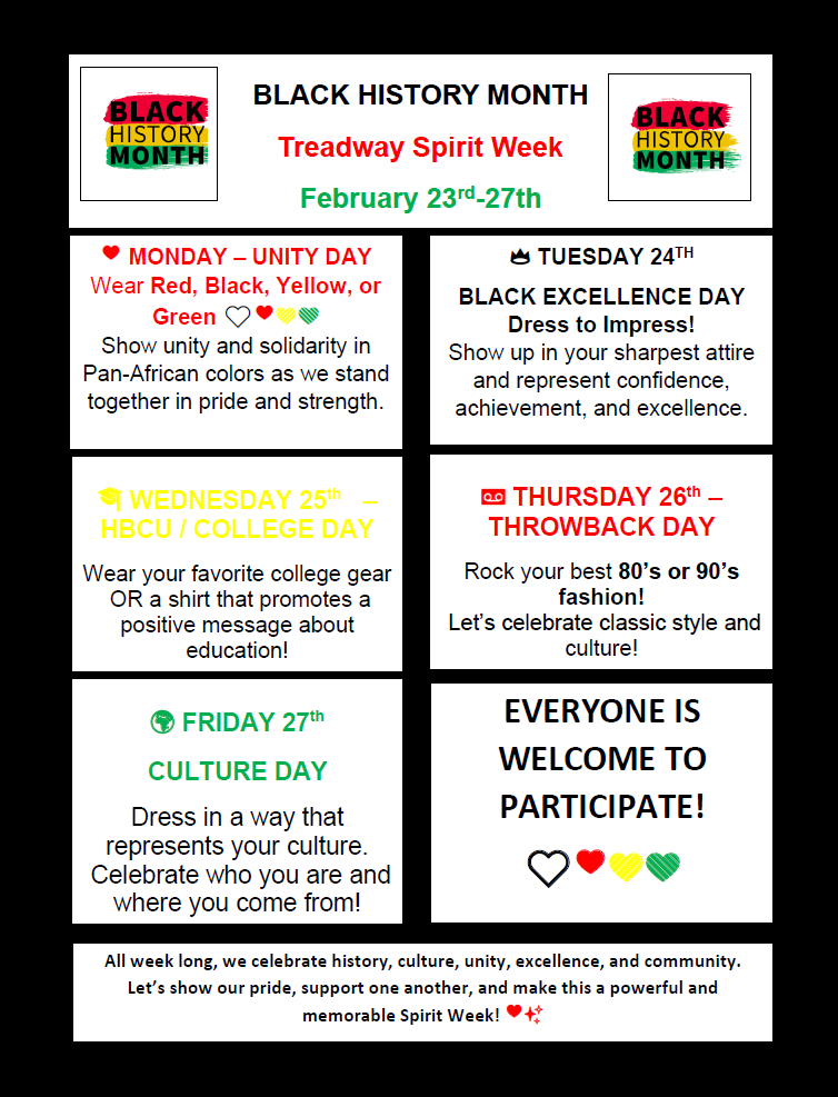 Black History Month Spirit Week