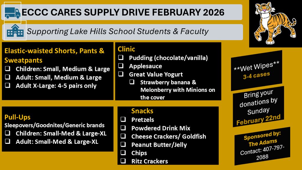ECCC Cares Supply Drive for Lake Hills School