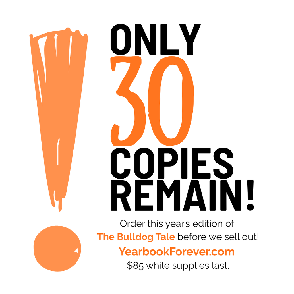 A post letting parennts know that only thirty yearbooks are still available for purchase. Visit yearbookforever.com to order a copy today.