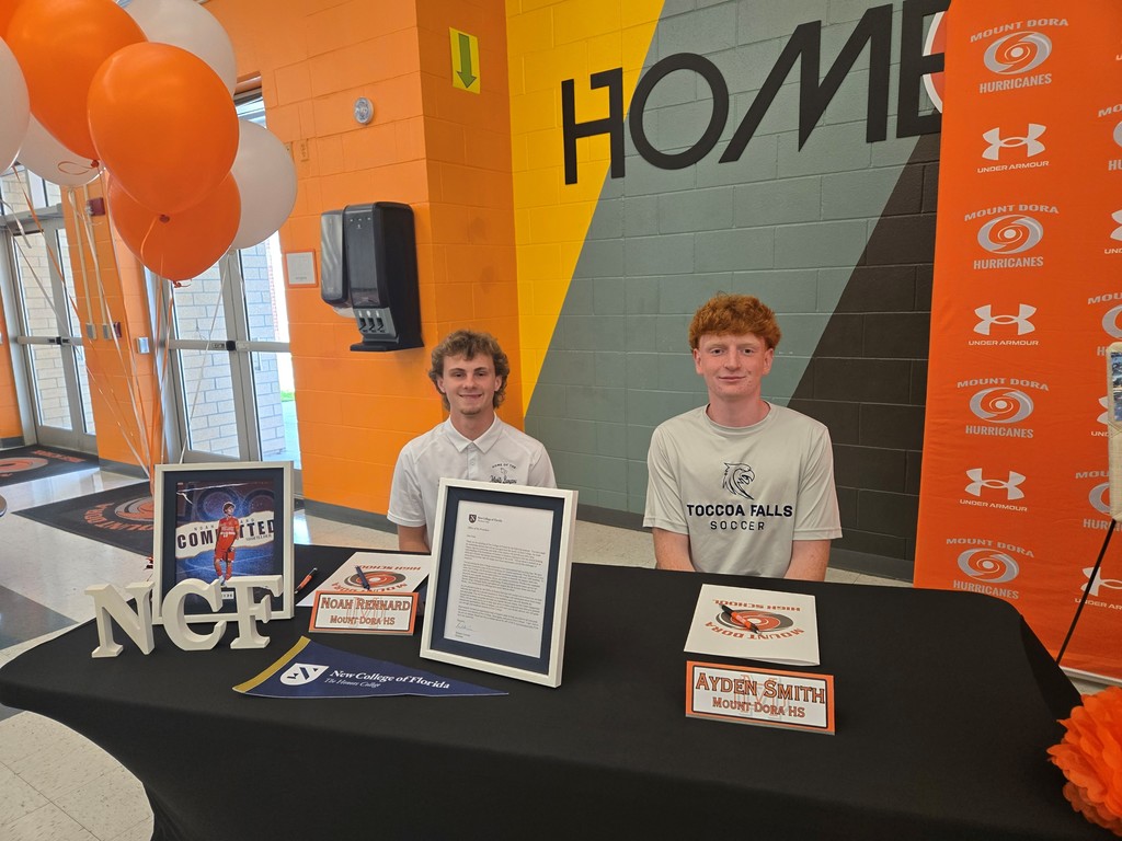 Noah Rennard - New College Florida- Soccer and Ayden Smith- Toccoa Falls College- Soccer