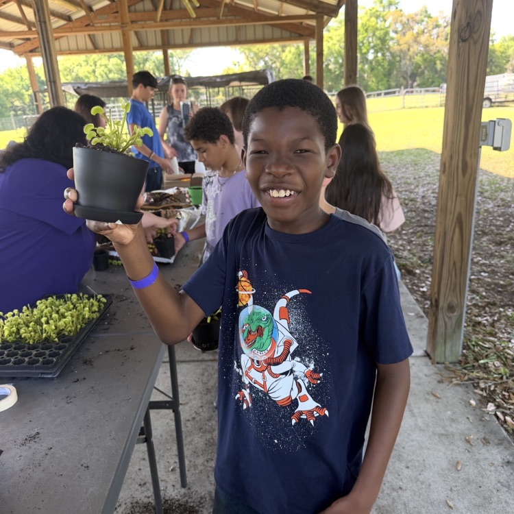 Each student got to plant their own Venus Fly Trap to take home!