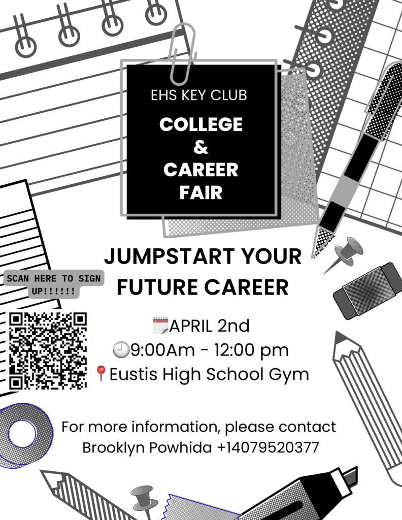EHS College and Career Fair April 2nd 9am-12pm in the Gym. Contact 407-952-0377 for more information