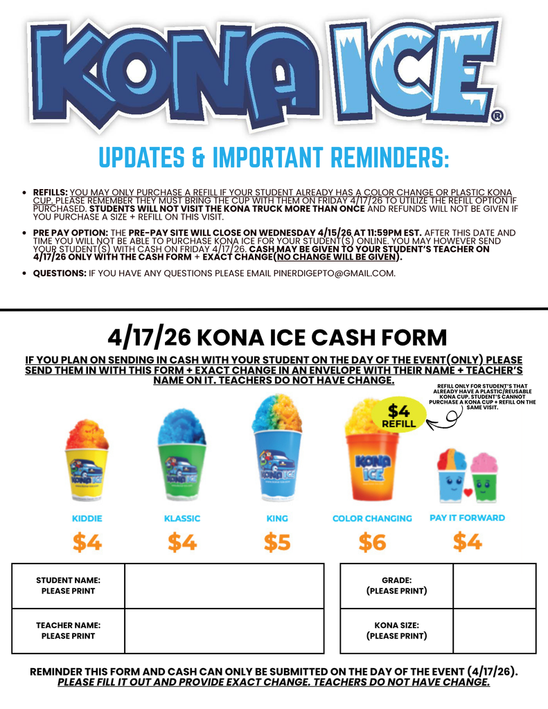 Kona Ice cash form