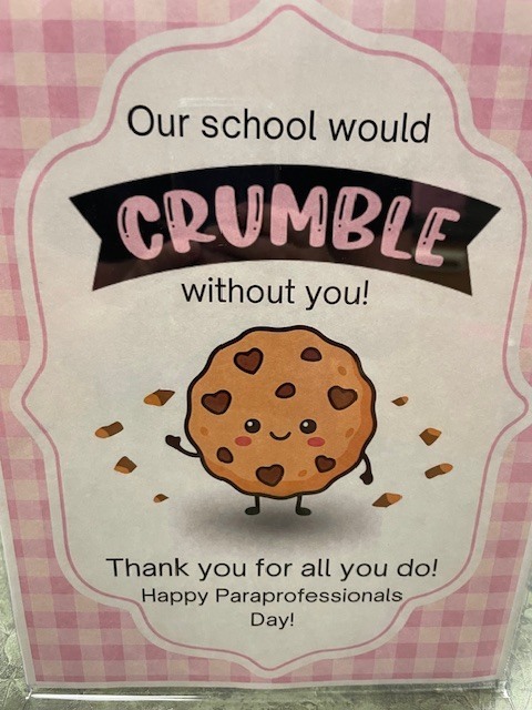 Our school would Crumble without you!