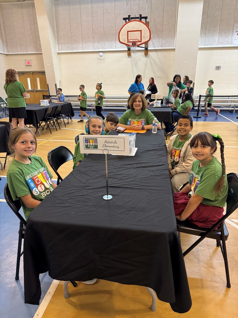picture of the Astatula Elementary 3rd grade STEAM team at the STEAM Bowl. 