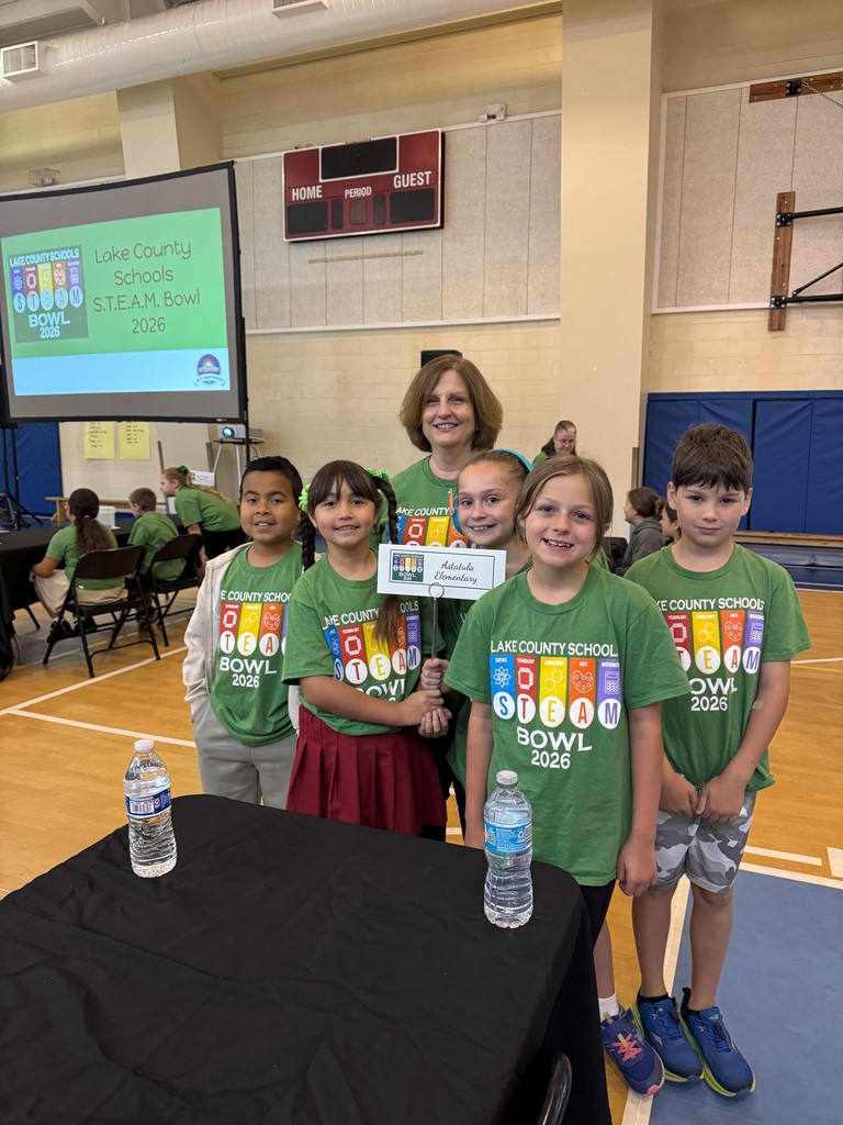Picture of the Astatula Elementary STEAM team at the STEAM Bowl 5 students and 1 teacher