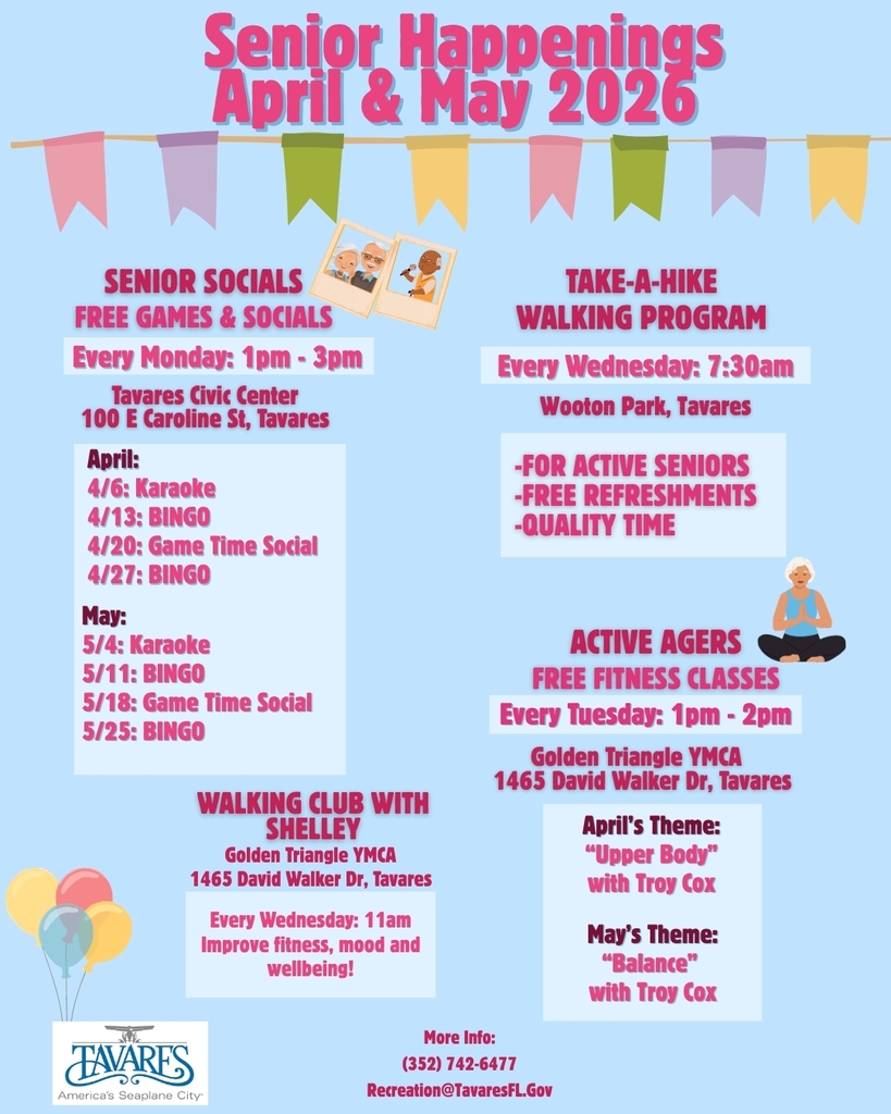 City of Tavares - Senior Happenings April & May 2026