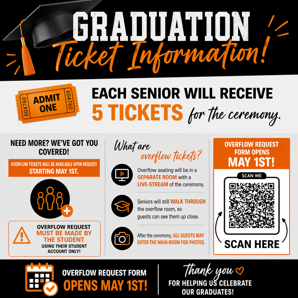 Information on UHS's graduation tickets.