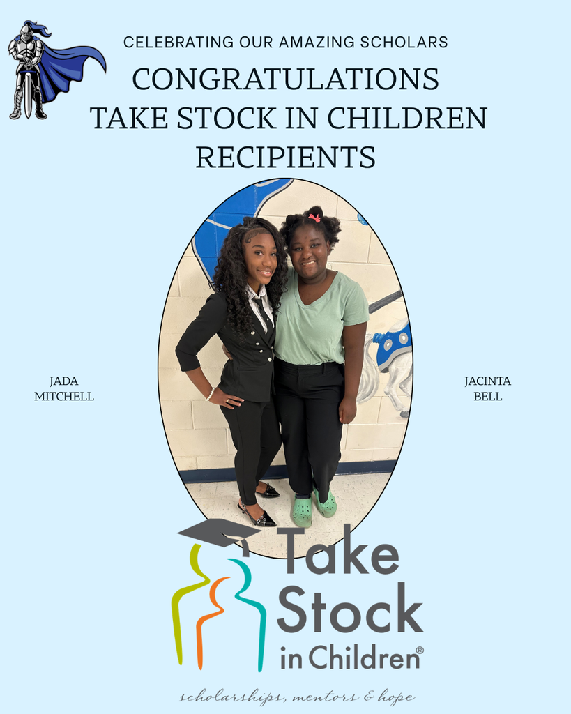 Jacinta Bell and Jada Mitchell of Oak Park Middle School are recipients of the Take Stock in Children scholarships