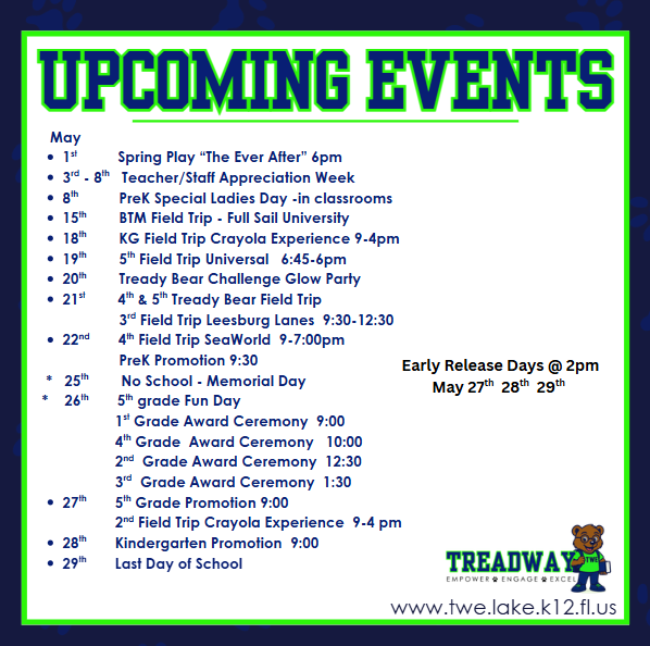 May Upcoming Events