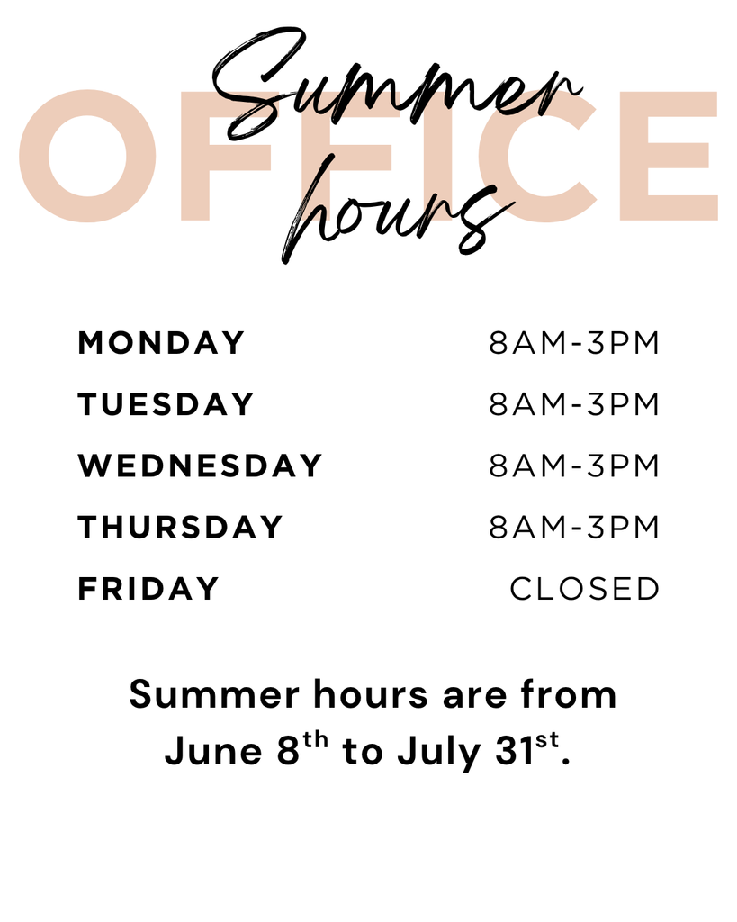 summer hours flyer