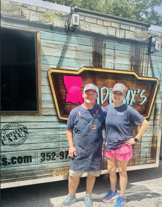 A food truck is outside of Astatula Elementary School serving for Teacher Appreciation Week