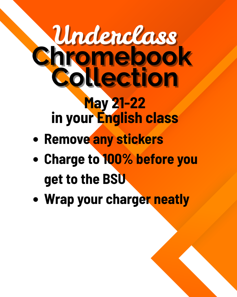 Instructions on Underclass Chromebook returns at UHS