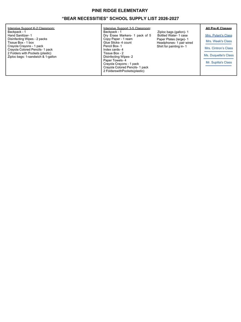 26-27 supply list (continued)