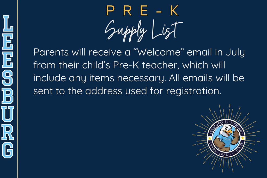 Pre-K Supply List
