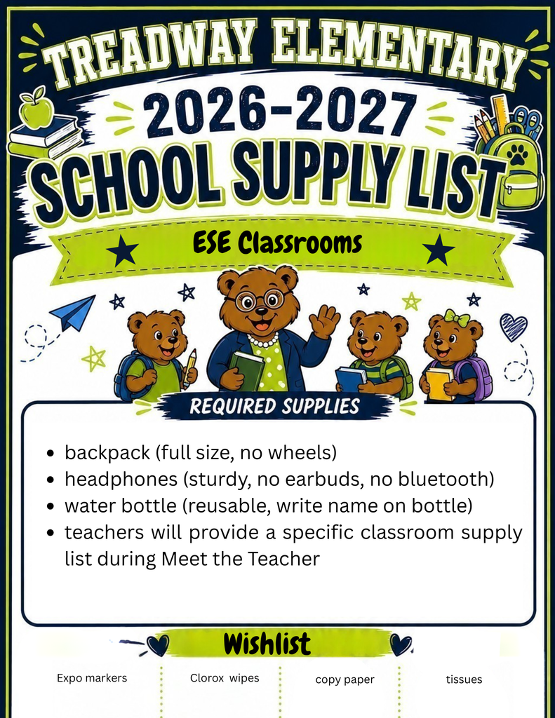 ESE supply list