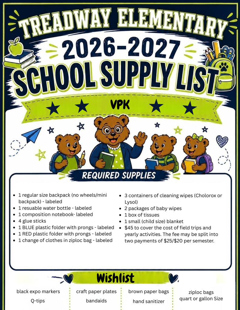 VPK supply list