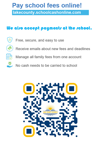 School Cash Online Flyer w/ QR Code