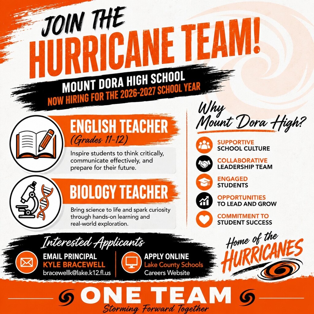 Opening for English and Biology Teachers