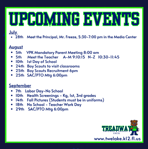 Upcoming events