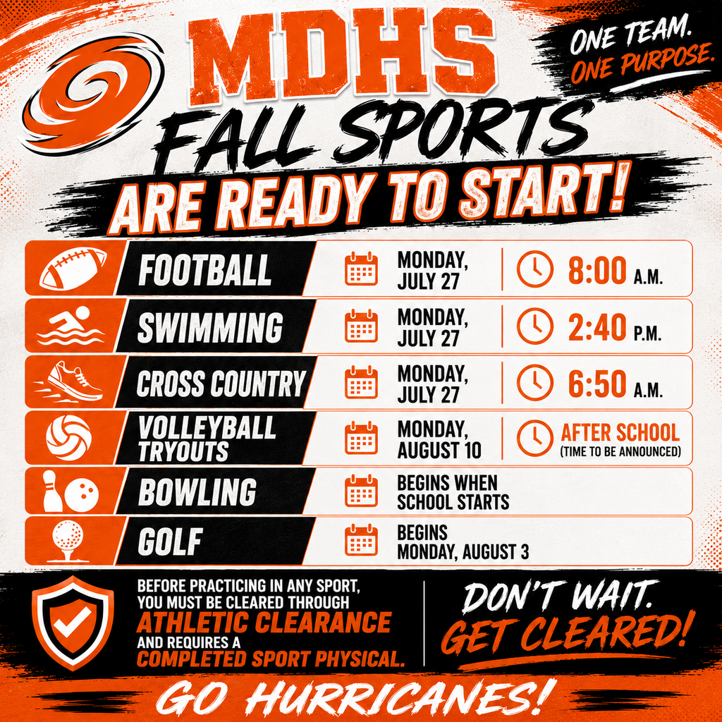 update for fall sports
