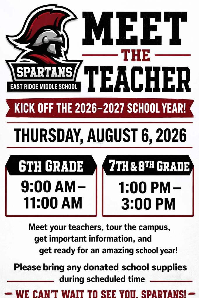 Meet the Teacher Flyer: Thursday, August 6, 2026 