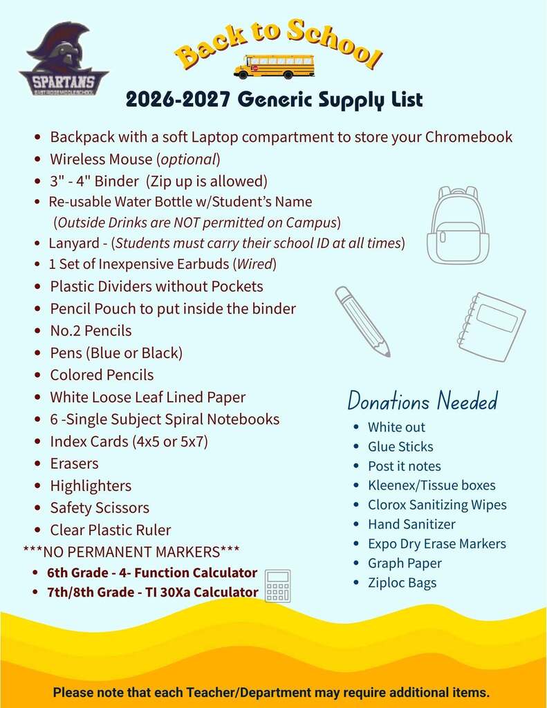 School Supply List 