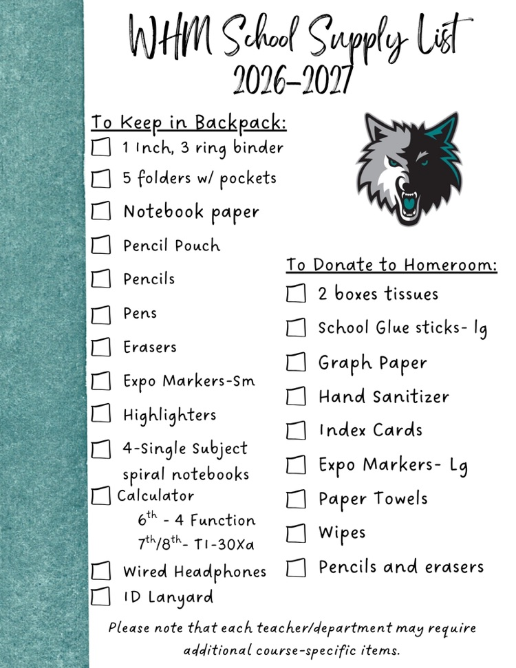 supply list
