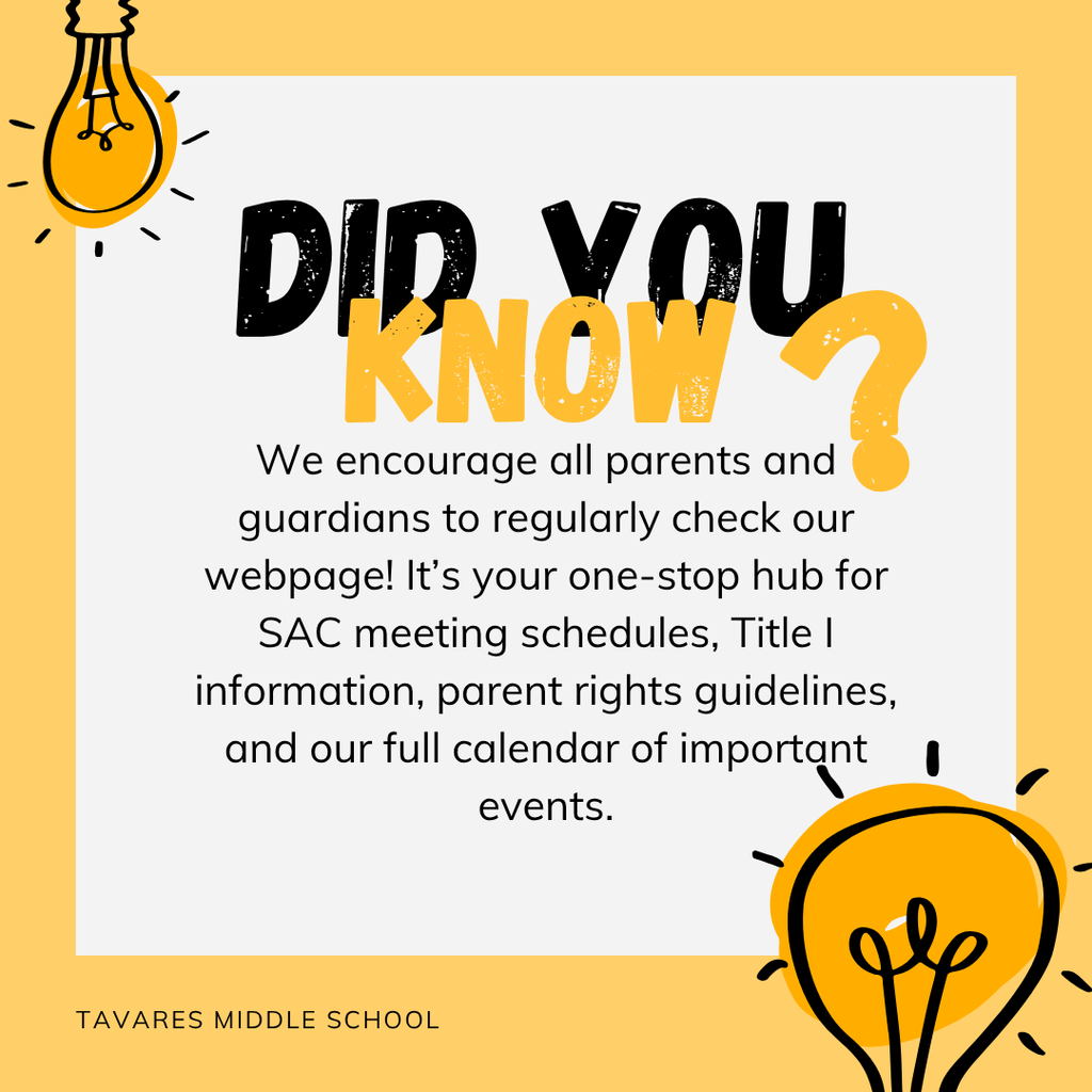 Bright yellow background with black text and light bulb illustrations. Text reads "Did You Know?" and provides information about checking a webpage for updates.