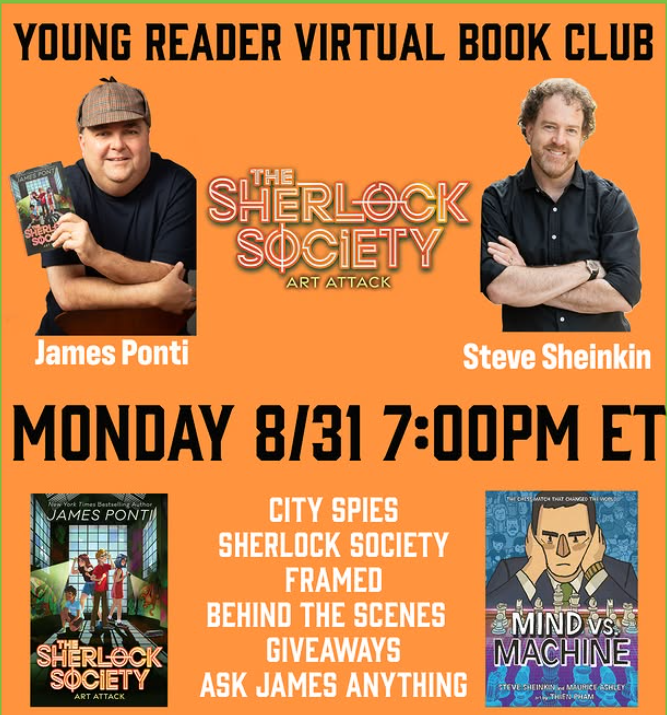James Ponti flyer for virtual book club.