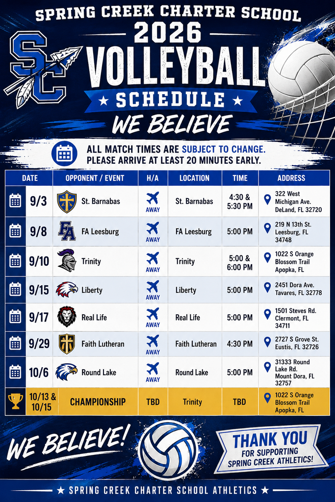Volleyball Schedule