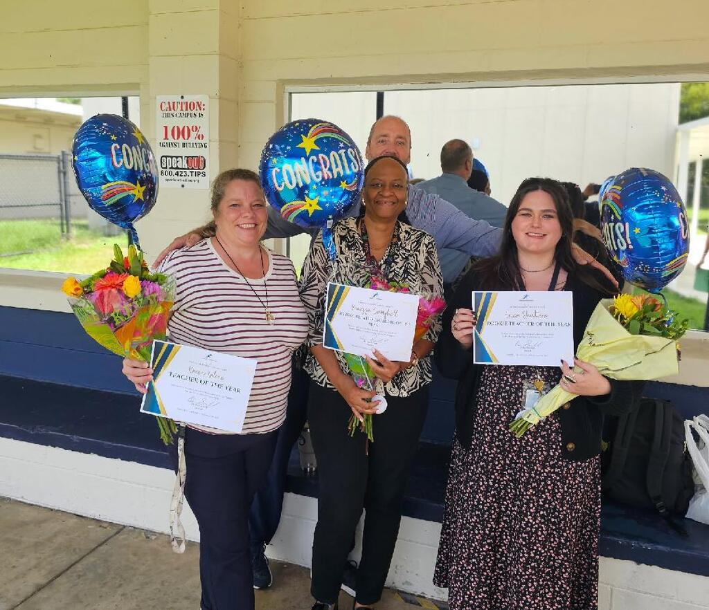 Our three winners and Dr. S 