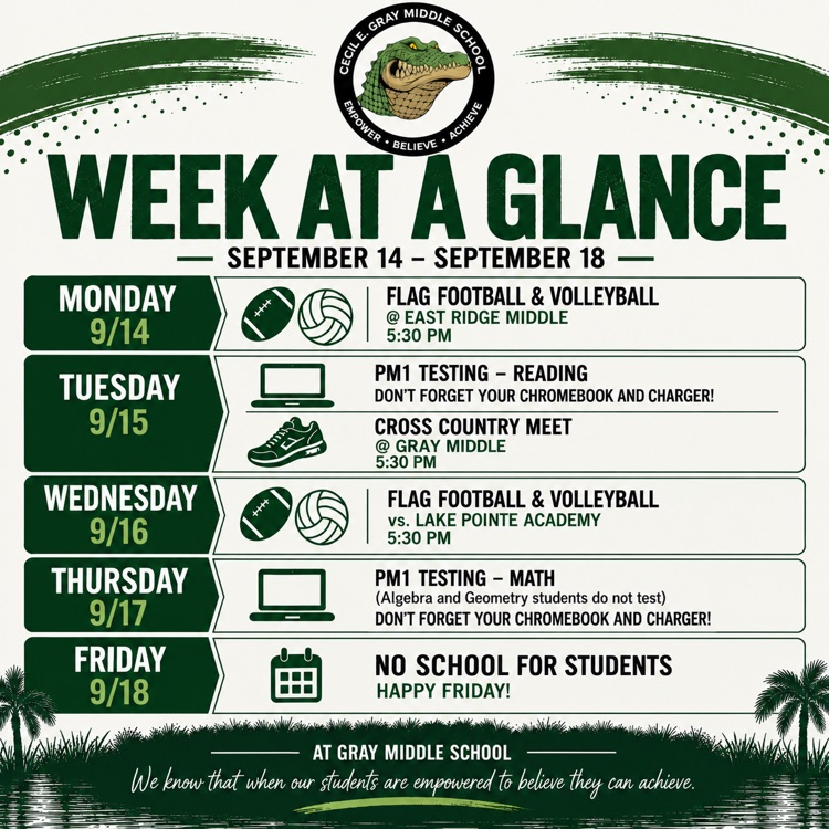 week at a glance