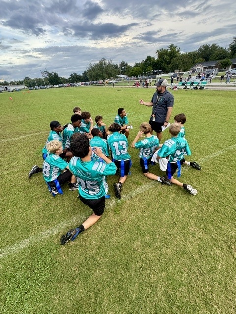 football huddle