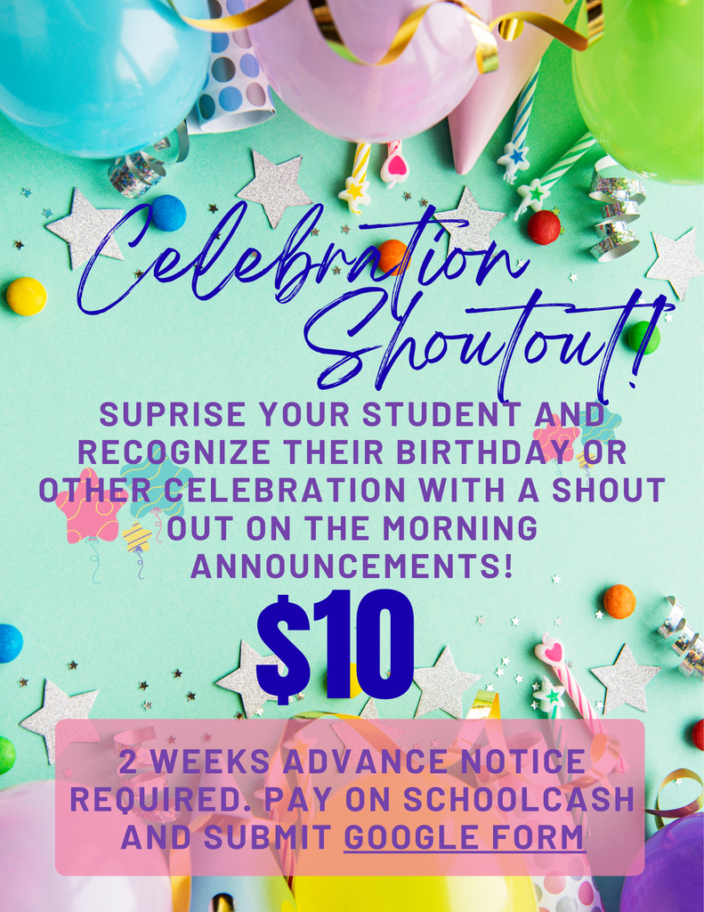 Celebration Shout Outs!