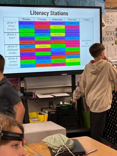 Literacy Stations in Ms. Tribie's Class 
