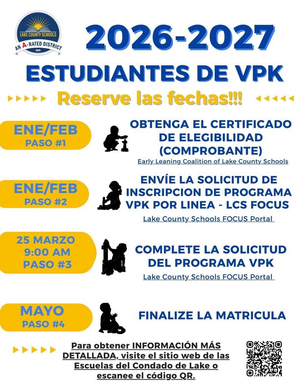 VPK Flyer in Spanish with details repeated from hyperlink