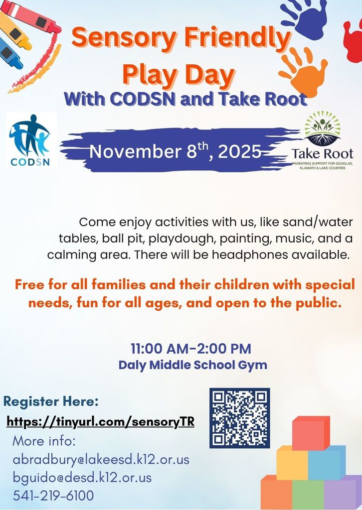 Sensory friendly play day flyer